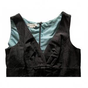 Kay Unger Black Cocktail Dress with Pockets